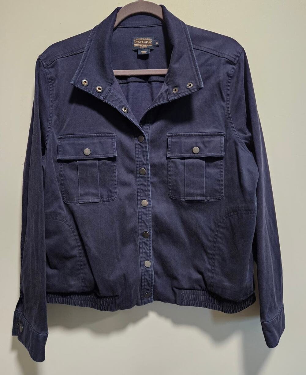 Women's Pendleton Woolen Mills Jacket Navy Blue Size XL